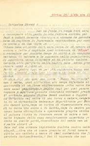 Documento originale, autentico 1945 WW2 RSI ADRIA RO Enzo MORESCO racconta bombardamento a CAVARZERE Lettera 1