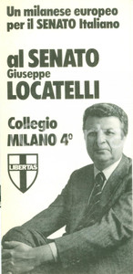 Materiale pubblicitario d’epoca 1979 MILANO ELEZIONI POLITICHE DC Votate Giuseppe LOCATELLI milanese europeo 1