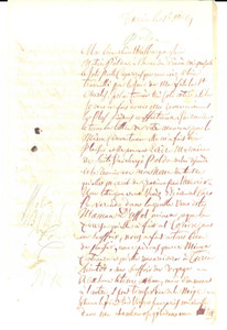 Autografo originale 1859 TORINO Marchese DEL CARRETTO DI MONCRIVELLO riceve portasigari Autografo 1