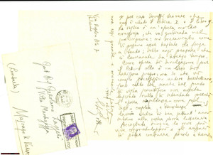 Autografo originale 1940 PALERMO Parere Ettore LI GOTTI su opera di Gerolamo LAZZERI Autografo 1