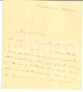 Manoscritto, lettera originale 1923 VERCELLI Enrichetta CANTONO DI CEVA alla nipote Polyène Autografo 1