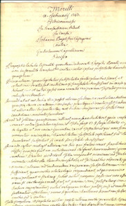 Documento originale, autentico 1747 TORINO Giovanni Battista CASTAGNONI contro Guglielmo CAPELLINO per ereditÃ  1