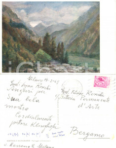 Autografo originale 1969 MILANO Pittore Berthold KLINGHOFER  Cartolina con AUTOGRAFO 1