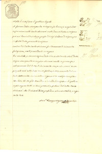 Documento originale, autentico 1857 VIGONE Margherita VIROGLIO presta denaro marito Carlo ASINARI falegname 1