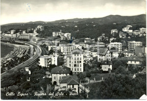 Cartolina originale da collezione 1961 CELLE LIGURE SV Veduta panoramica del paese Cartolina FG VG DANNEGGIATA 1