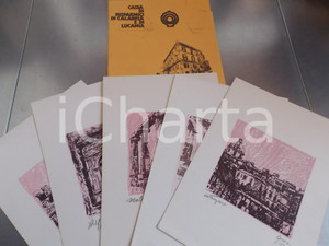 Stampa, bozzetto originale 1979 Gino SICILIA Cinque serigrafie inedite CASSA RISPARMIO CALABRIA E LUCANIA 1