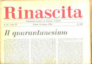 Giornale, rivista storica 1966 RINASCITA Dibattito elettorale e crisi del centrosinistra Giornale 1