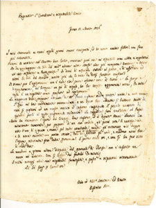 Autografo originale 1856 FERMO Zeffirino RE su Angelo CINAGLI morto di crepacuore *AUTOGRAFO 1