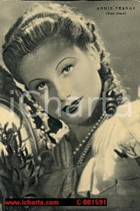 Cartolina originale da collezione 1938 ANNIE VERNAY Cartolina RIZZOLI Foto PESCE FG NV 1