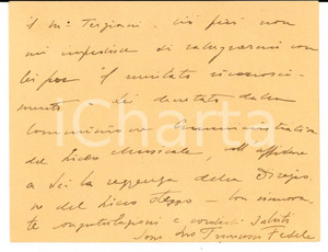 Autografo originale 1922 ROMA Francesco FEDELE Capo di Gabinetto BELLE ARTI Lettera autografa 1