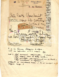 Autografo originale 1921 BELOEIL (B) Princesse Philippine DE LIGNE Autogr. 1