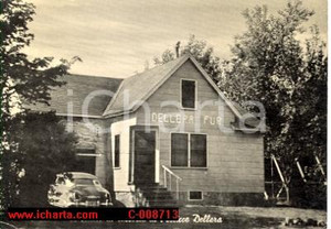 Cartolina originale da collezione 1950 ca FORT WILLIAM (CANADA) Centro di raccolta pellicce DELLERA cartoncino 1