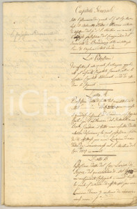 Documento originale, autentico 1829 CASTELLETTO DI BRANDUZZO Capitoli per affitto terre Antoniotto BOTTA ADORNO 1