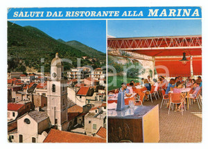 Cartolina originale da collezione 1970 ca BORGHETTO SANTO SPIRITO SV Ristorante ALLA MARINA VINTAGE FG NV 1