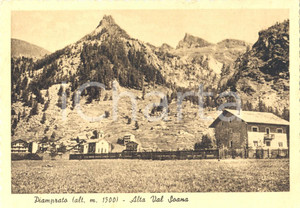 Cartolina originale da collezione 1940 ca VALPRATO SOANA (TO) Veduta di PIAMPRATO *Cartolina postale FG NV 1