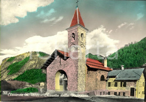 Cartolina originale da collezione 1960 CLAVIERES TO Chiesetta della VISITAZIONE Cartolina postale FG VG 1