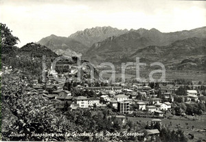 Cartolina originale da collezione 1964 AIRUNO LC Panorama con chiesa SANTA MARIA DELLA ROCCHETTA e RESEGONE 1