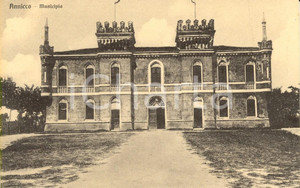 Cartolina originale da collezione 1920 ca ANNICCO CR Veduta del municipio Cartolina postale FP NV 1