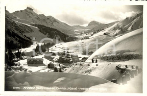 Cartolina originale da collezione 1949 LIVINALLONGO (BL) Veduta frazione ARABBA con SASSO CAPPELLO e Passo PORDOI 1