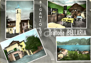 Cartolina originale da collezione 1955 ca VERBANIA Vedutine frazione BIGANZOLO e trattoria BELLARIA *DANNEGGIATA 1