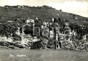 Cartolina originale da collezione 1964 SORI GE Veduta del paese e della scogliera Cartolina postale FP VG 1