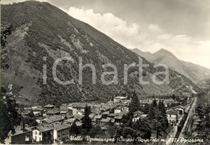 Cartolina originale da collezione 1954 VERNANTE (CN) Panorama paese e Val VERMENAGNA *Cartolina postale FG VG 1