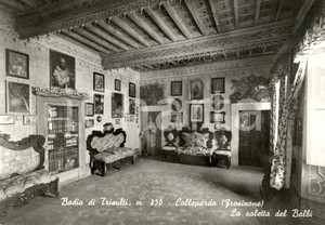 Cartolina originale da collezione 1960 ca COLLEPARDO FR Saletta BALBI alla Badia di TRISULTI Cartolina FG NV 1