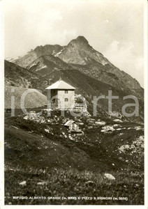 Cartolina originale da collezione 1938 VALTORTA (BG) Rifugio Alberto GRASSI e Pizzo TRE SIGNORI *Cartolina FG VG 1