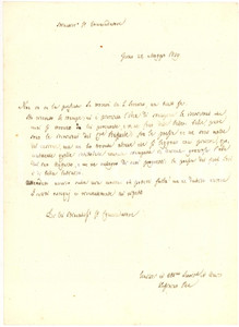 Autografo originale 1859 FERMO Zeffirino RE promuove la stampa di un libro di iscrizioni *Autografo 1