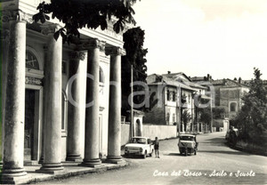 Cartolina originale da collezione 1960 ca CASA DEL BOSCO Asilo e Scuole - FIAT 850 special e APE PIAGGIO *FG NV 1