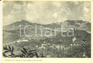 Cartolina originale da collezione 1940 ca GRAGLIA BI Il santuario e il colle SAN CARLO Cartolina postale FG NV 1