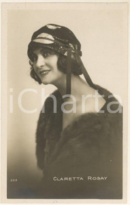 Cartolina originale da collezione 1925 ca Claretta ROSAY Attrice  Cartolina postale FP NV 1