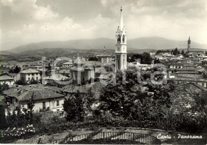 Cartolina originale da collezione 1957 CANTU  CO Veduta generale del paese Cartolina postale FG VG 1
