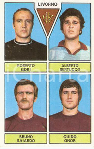 Oggetto da collezione cartaceo PANINI  CALCIATORI 1971  1972 Figurina LIVORNO Gori Bertucco Baiardo Onor 3 1