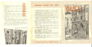Materiale pubblicitario d’epoca 1950 ca BOLOGNA Ente Provinciale Turismo  Pieghevole ILLUSTRATO VINTAGE 1
