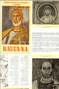 Materiale pubblicitario d’epoca 1953 RAVENNA Azienda Autonoma Turismo  Pieghevole ILLUSTRATO con mappa VINTAGE 1