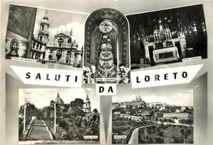 Cartolina originale da collezione 1963 LORETO AN Vedutine del SANTUARIO DELLA SANTA CASA Cartolina FG VG 1