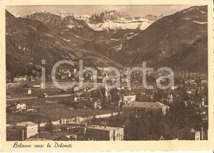 Cartolina originale da collezione 1945 BOLZANO Panorama con le DOLOMITI *Cartolina FG VG 1
