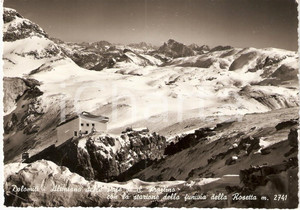 Cartolina originale da collezione 1958 SAN MARTINO DI CASTROZZA Pale di San Martino con Funivia della ROSETTA *FG 1