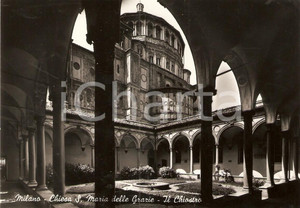 Cartolina originale da collezione 1950 ca MILANO Chiostro della Chiesa di SANTA MARIA DELLE GRAZIE Cartolina FG 1