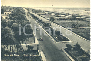 Cartolina originale da collezione 1955 FORTE DEI MARMI (LU) Panoramica aerera viale di LEVANTE *ANIMATA FG NV 1