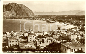 Cartolina originale da collezione 1940 ca PALERMO Panorama di MONDELLO LIDO da MONTE GALLO Cartolina FP NV 1