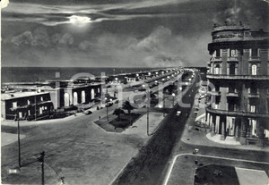 Cartolina originale da collezione 1959 VIAREGGIO (LU) Veduta notturna viali sul lungomare *Cartolina postale FG VG 1