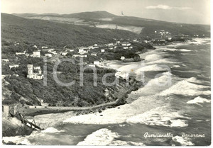Cartolina originale da collezione 1955 ca LIVORNO Mareggiate su spiaggia QUERCIANELLA Cartolina FG VG 1