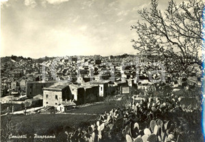 Cartolina originale da collezione 1953 CANICATTI' (AG) Scorcio panoramico del paese *Cartolina postale FG VG 1