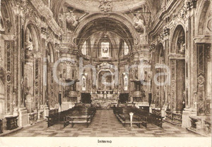 Cartolina originale da collezione 1950 ca INTRA VB Interno Collegiata SAN VITTORE Martire Cartolina FG VG 1
