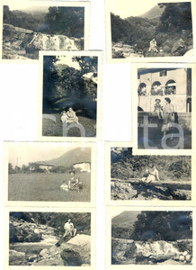 Fotografia d epoca originale 1951 FUCINE DARFO BS Lotto 8 foto VINTAGE Famiglia in gita lungo il torrente 1