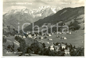 Cartolina originale da collezione 1954 PASSO DELL'APRICA (SO) Veduta paese ADAMELLO e BAITONE *FG VG DANNEGGIATA 1