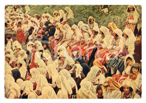 Cartolina originale da collezione 1941 ZADRIMA ALBANIA Donne nei costumi tradizionali Cartolina ANIMATA FG VG 1