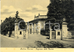 Cartolina originale da collezione 1952 GODIASCO (PV) Ingresso complesso termale a SALICE TERME *Cartolina FG VG 1